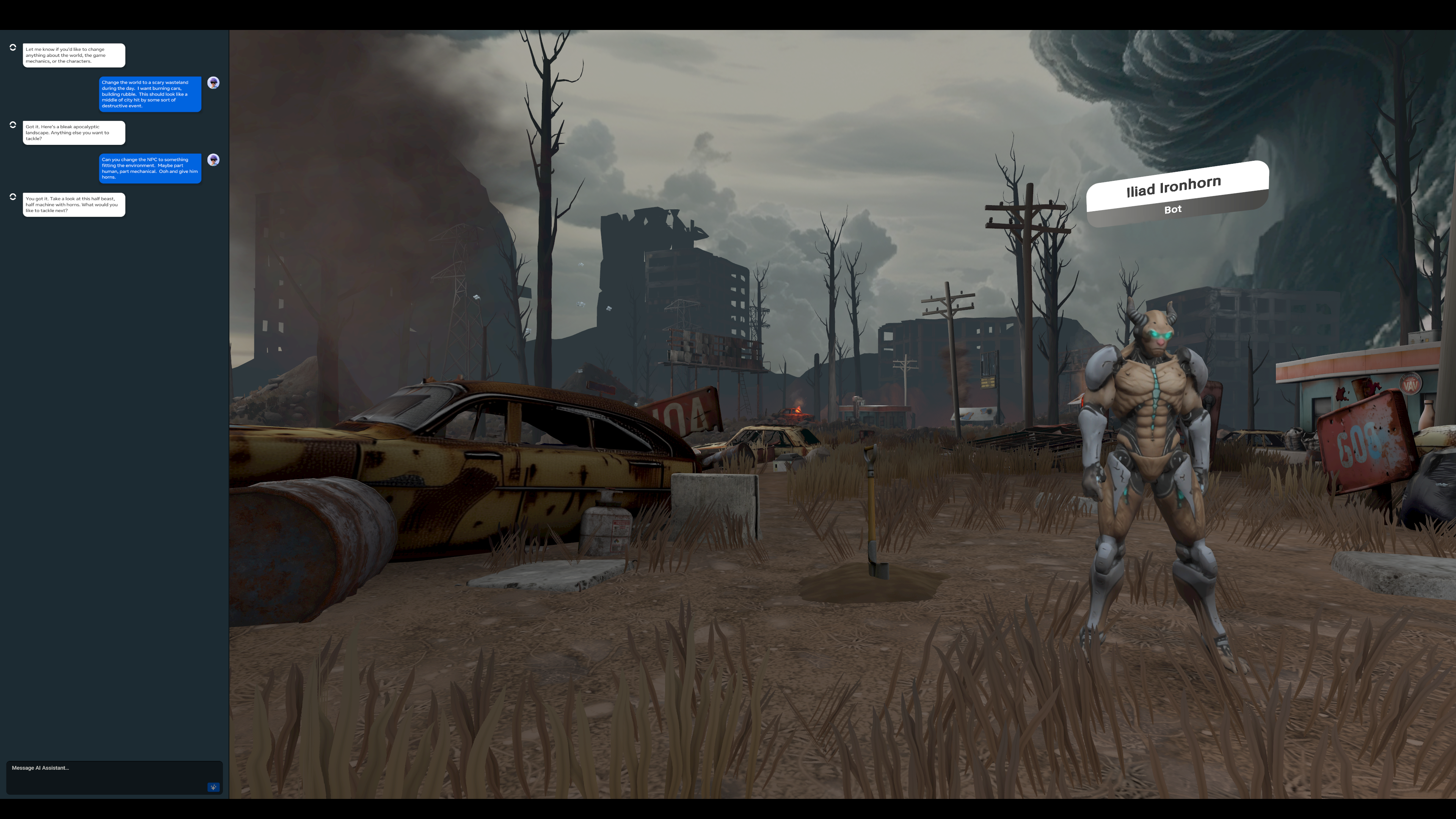 Meta Horizon Studio Gen AI wasteland