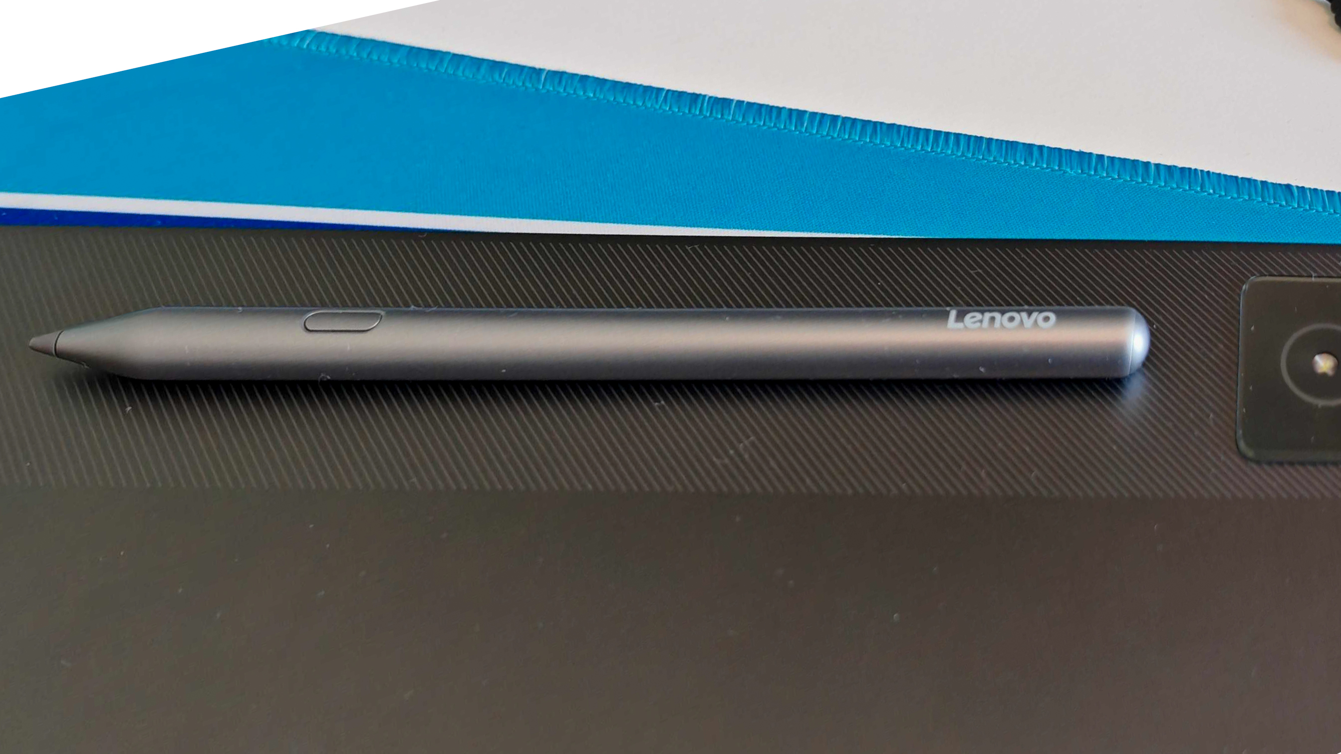 Lenovo Idea Tab Pro tablet with stylus showing front screen and back with cameras