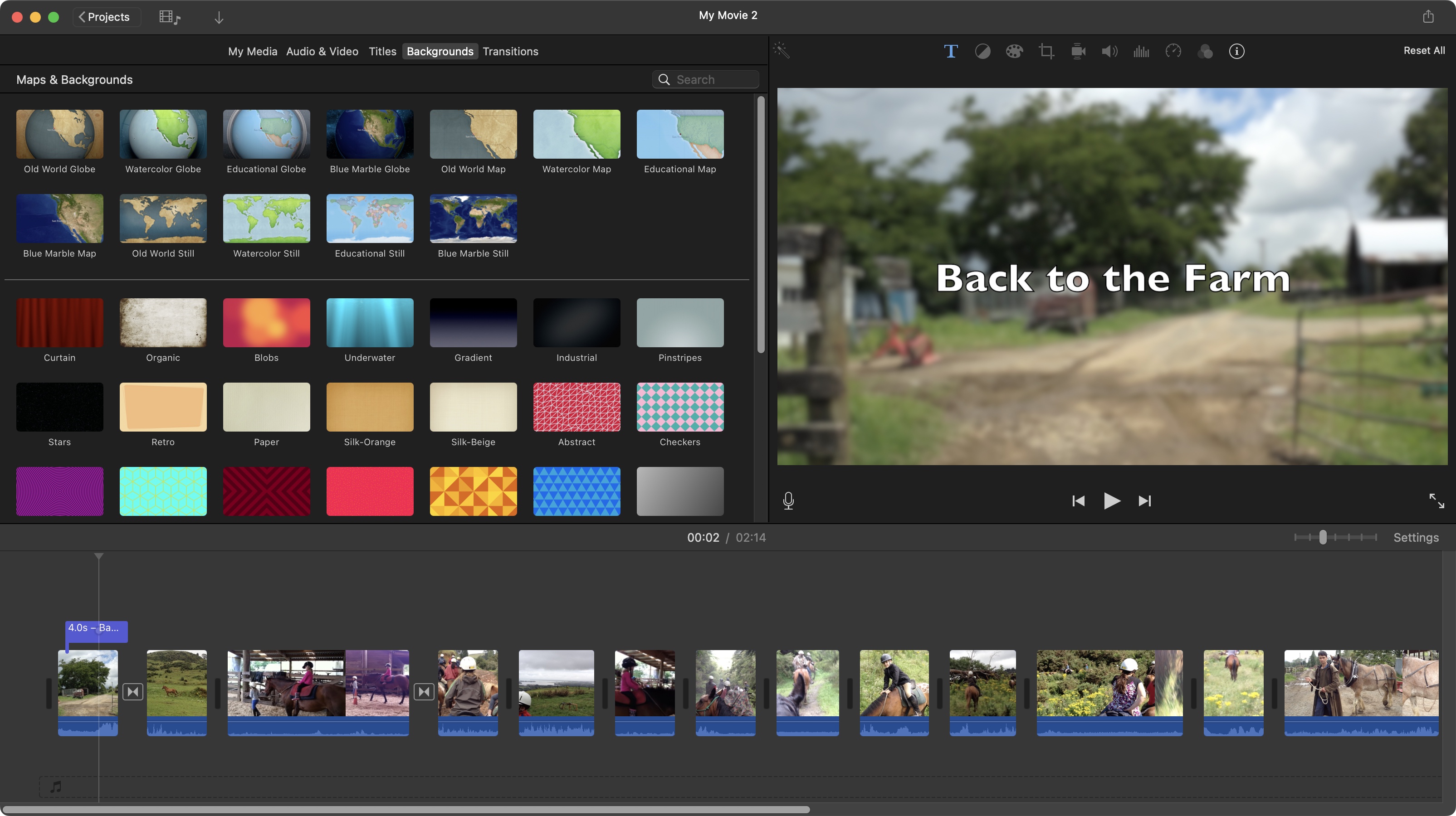 Step by Step screenshot for iMovie tutorial